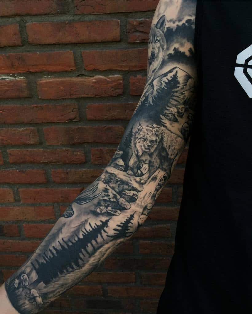 nature Full Sleeve Tattoo For Men