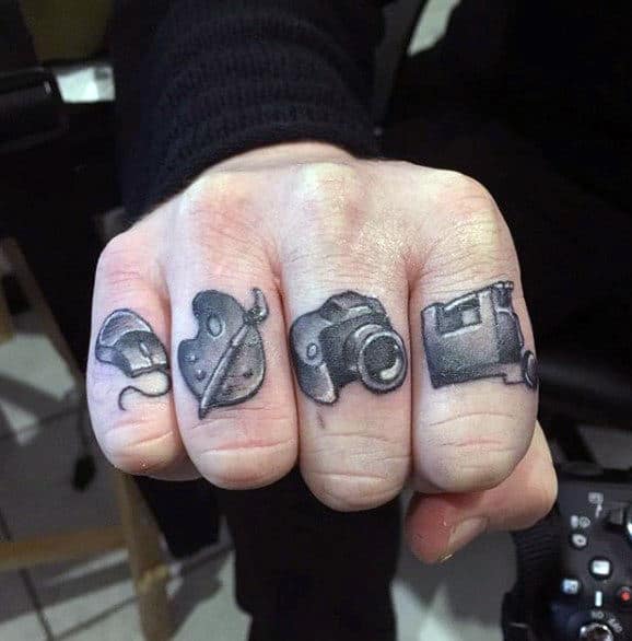 Beastly Finger Tattoos for men