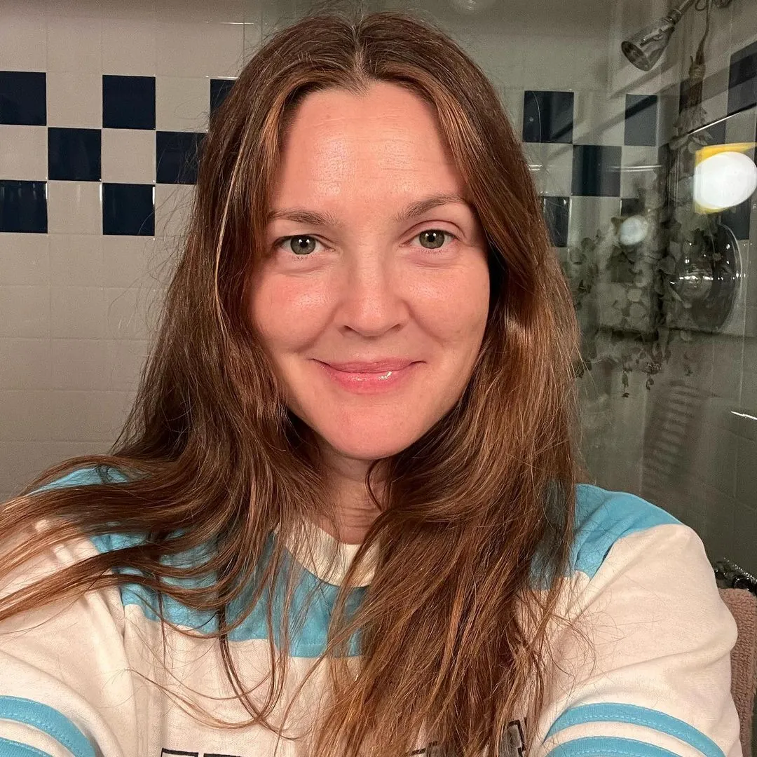 Drew Barrymore without makeup