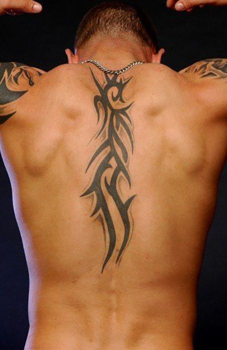 medium back tattoos for men