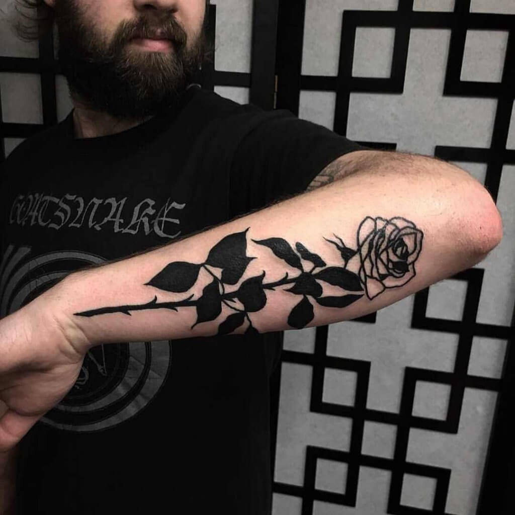 Black-Rose-Tattoo-for men