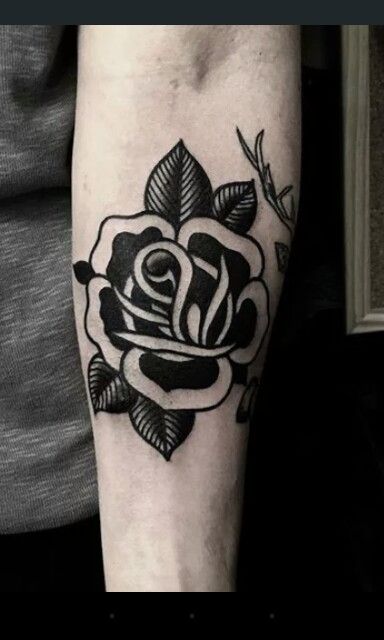 Majestic-Black-Rose-Tattoos for men
