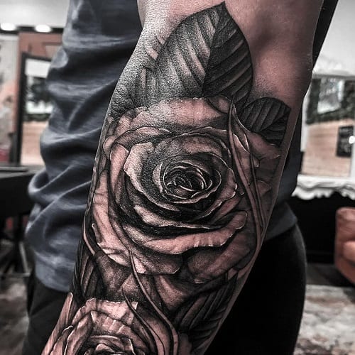 Rose-Sleeve tattoo for men