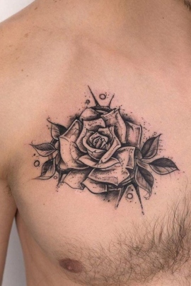 Rose-Tattoo for men