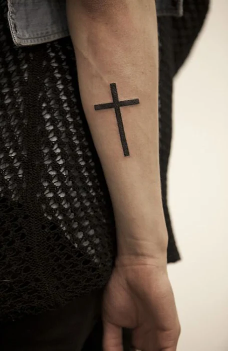 Simple Cross-Tattoo for men