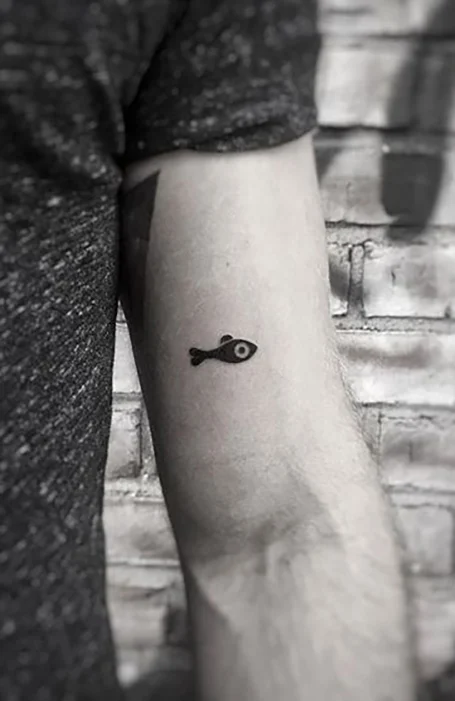 Simple Fish-Tattoo for men
