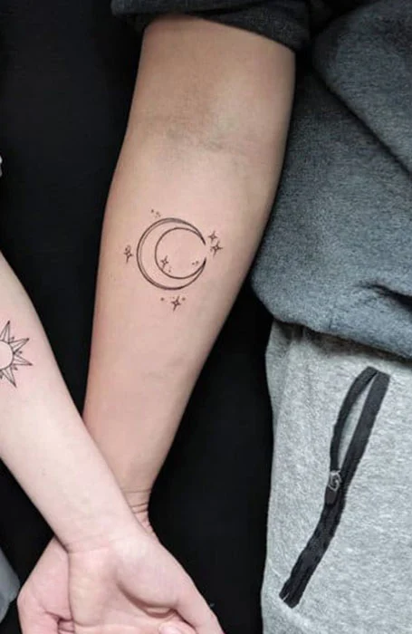 Simple Moon-Tattoo for men