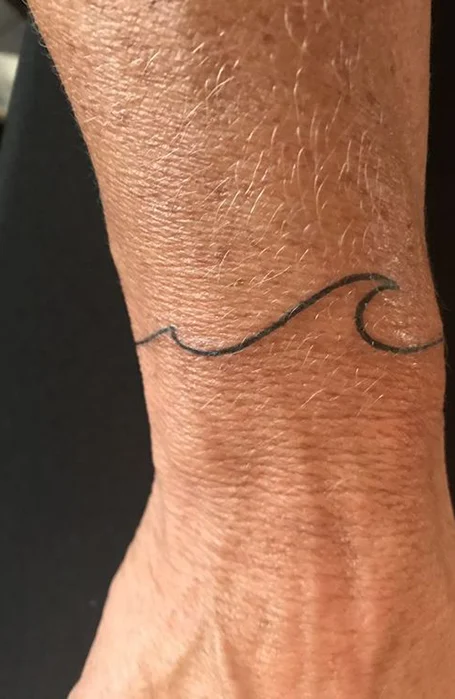 Simple Wave Tattoo for men