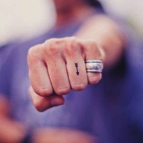 Simple finger tattoo for men