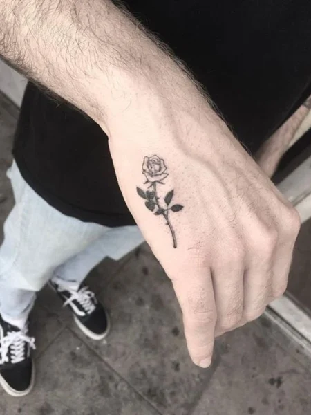 Small-Rose-Tattoo- for men