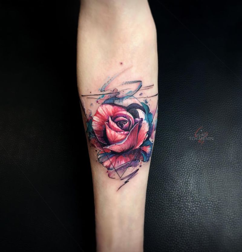 abstract-rose-tattoo-for men