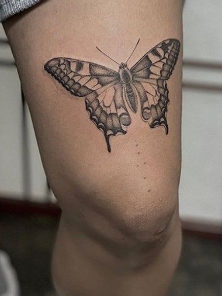 butterfly Thigh Tattoos for Men