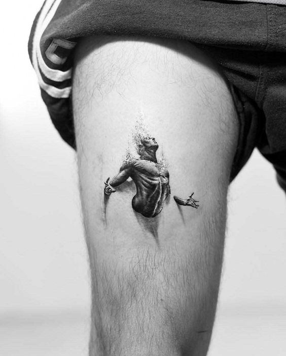 cool Thigh Tattoos for Men