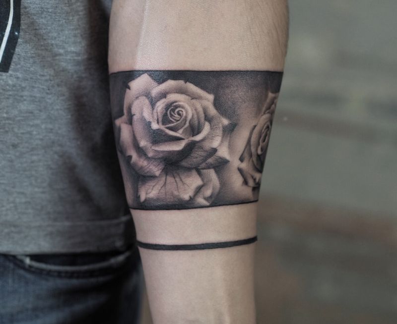 rose-armband-tattoo-for men