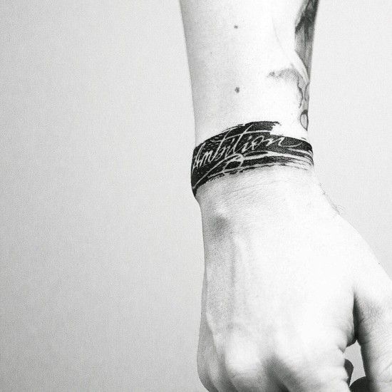bracelet wrist tattoo for men