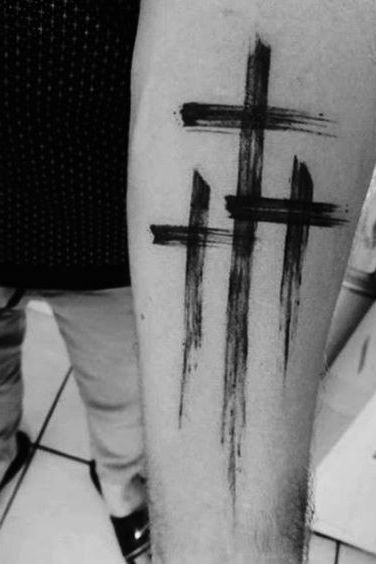 cross tattoo for men on hand