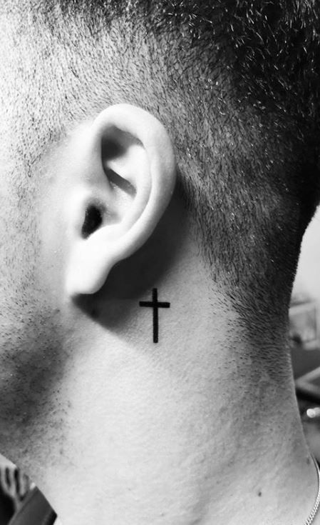 simple cross tattoo for men