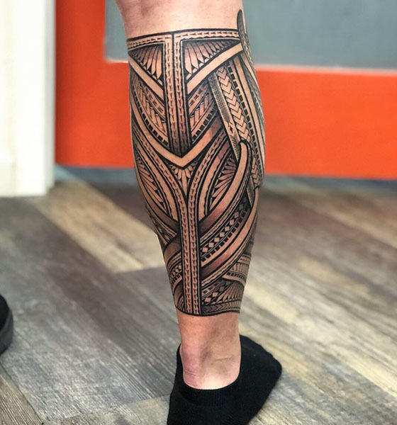 Tribal tattoos for men leg