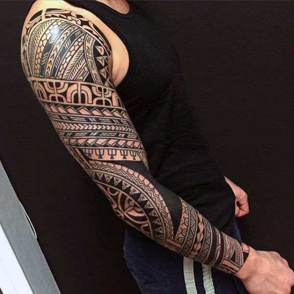 full sleeve Tribal tattoos for men