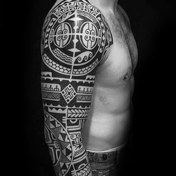 mens-badass-tribal-tattoo-ideas-sleeve