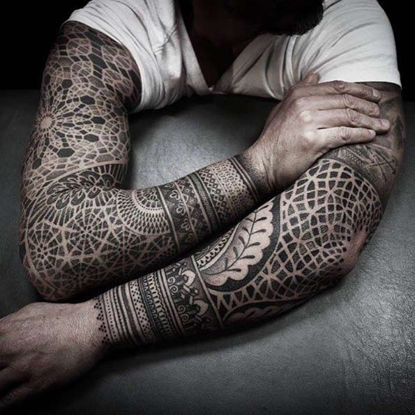 designer arm tattoos for men