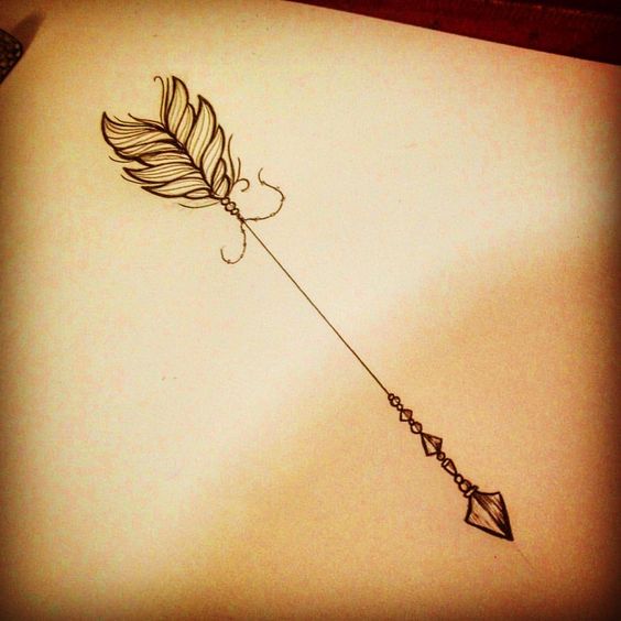 arrow tattoo for back