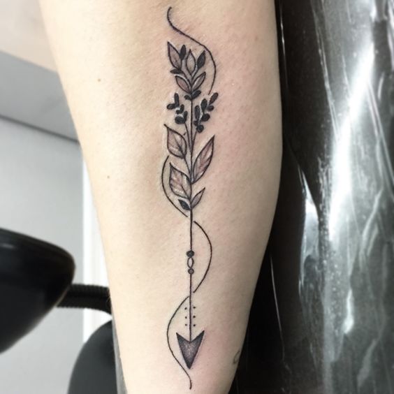 arrow tattoo with thread