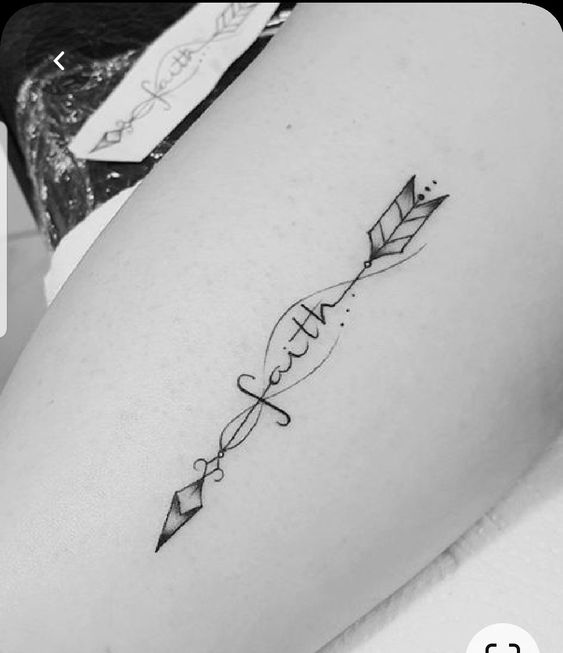 faith arrow tattoo