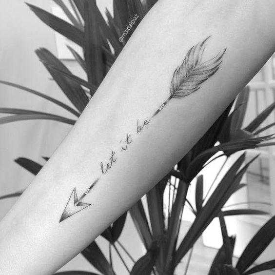 let it be arrow tattoo