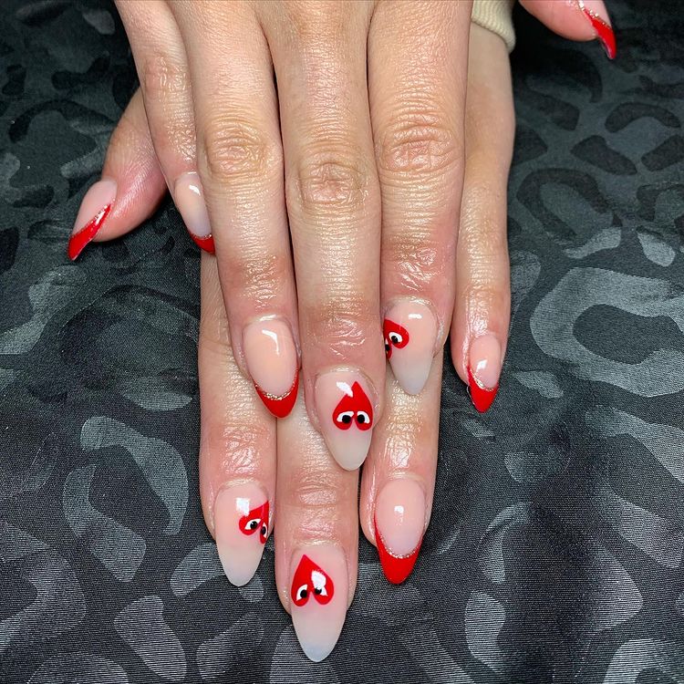 red nail art design ideas
