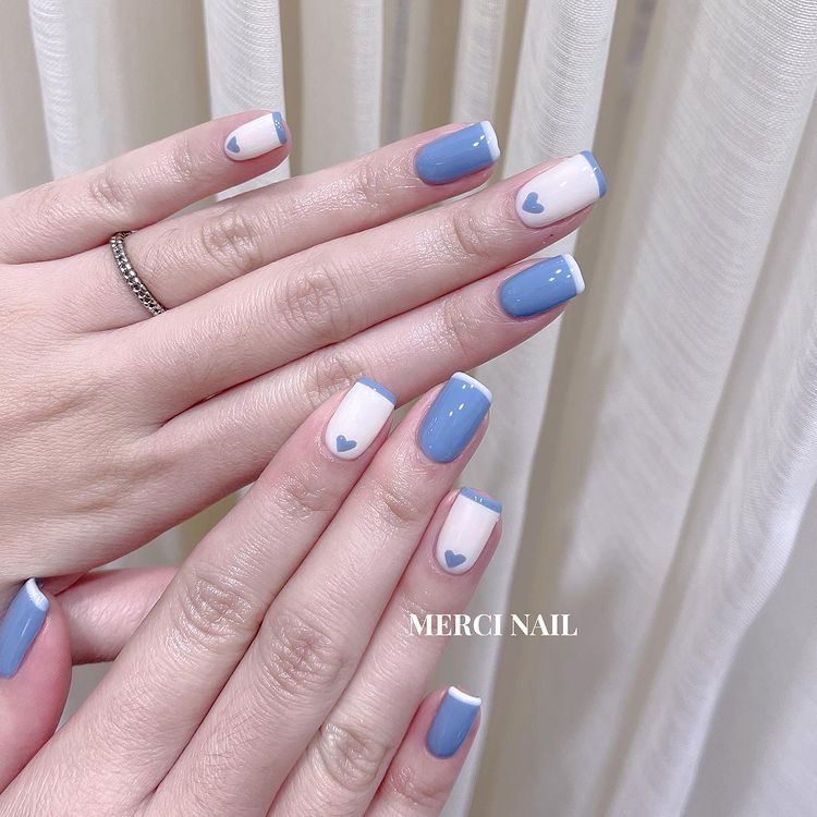 light blue nail art design ideas