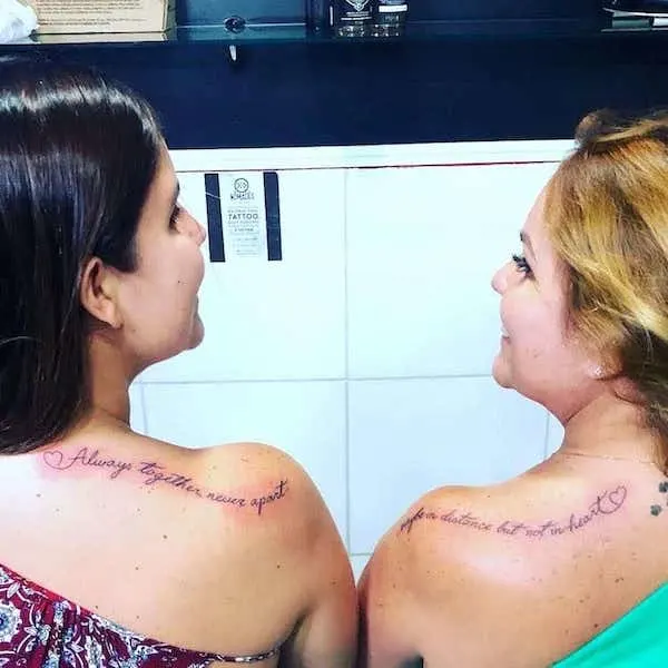 Always-together-never-apart Mother Daughter Tattoos