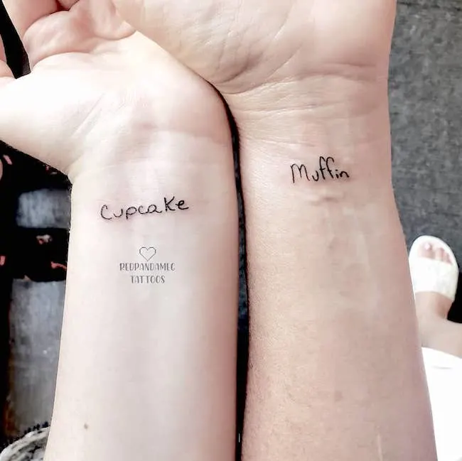Cupcake-and-muffin-Mother Daughter Tattoos