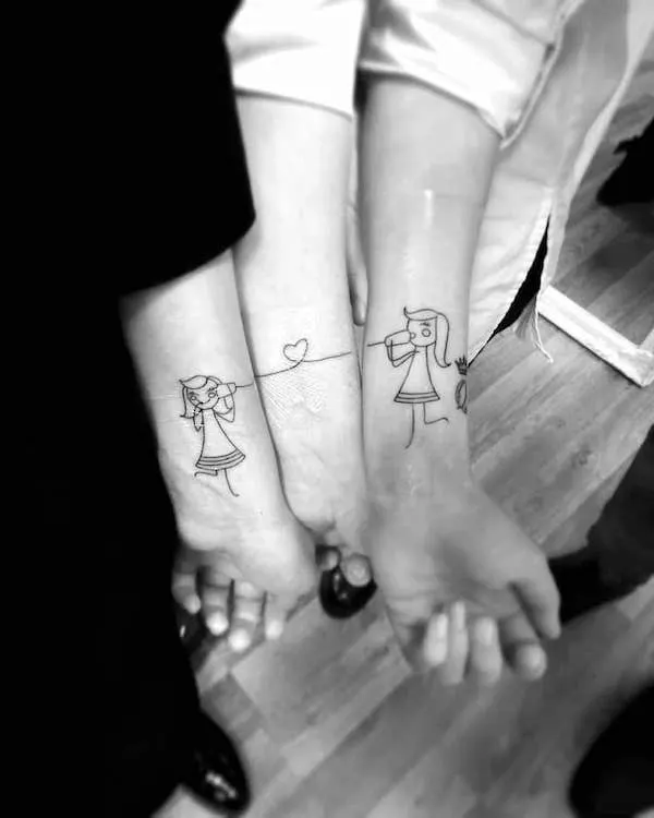 Cute-mother-daughter-sister-tattoos