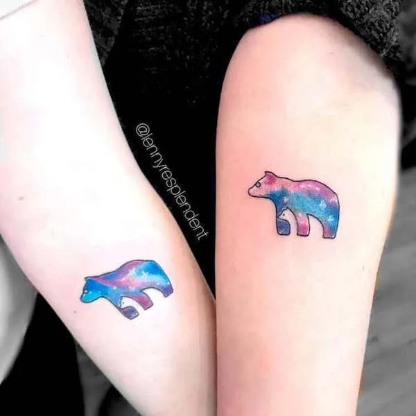 Mama-bear-and-baby-bear-Mother Daughter Tattoos