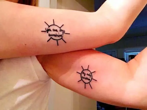 You-are-my-only-sunshine-Mother Daughter Tattoos