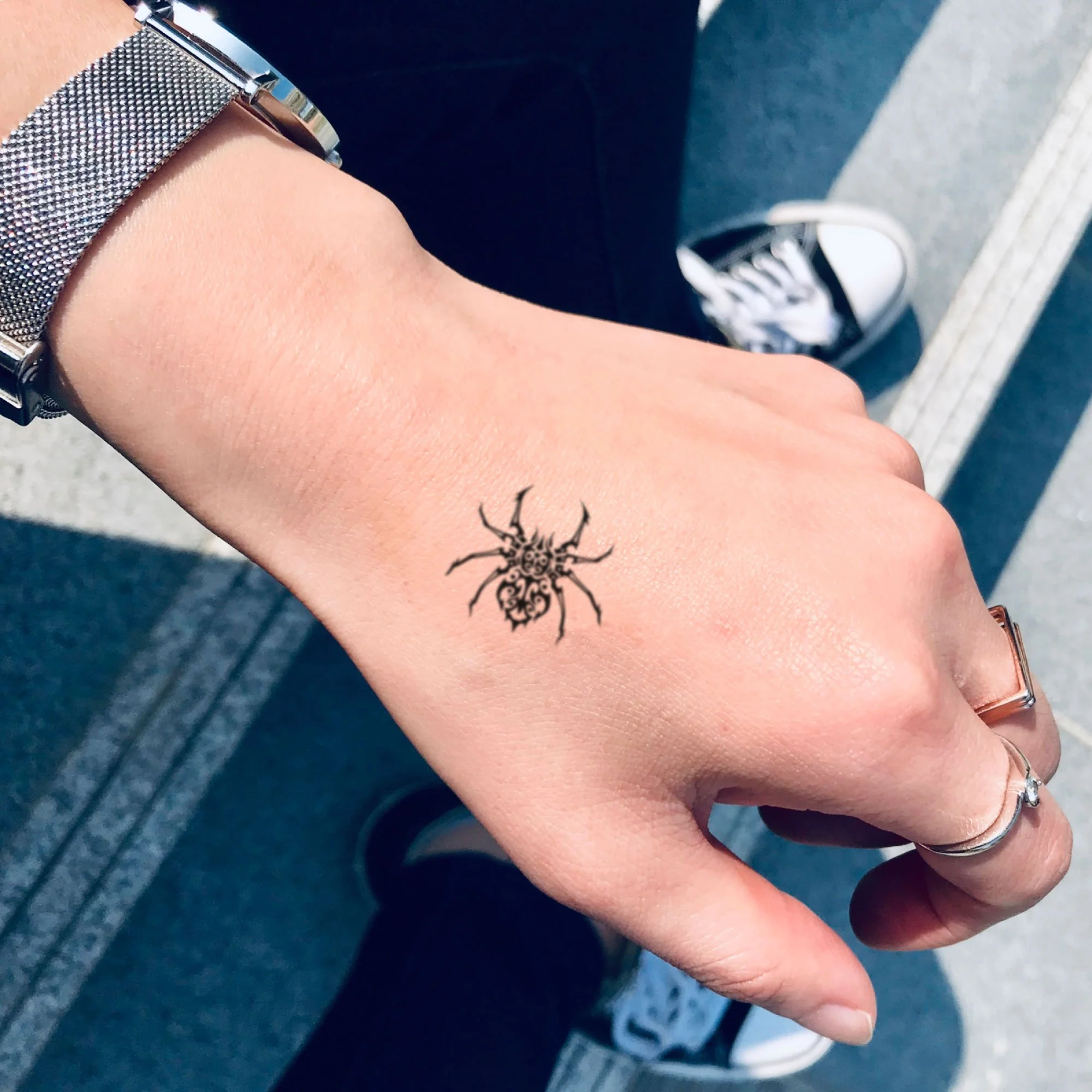 Small-Tribal Spider-tattoo