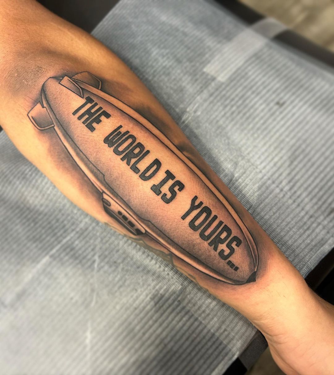 the world is yours tattoo for men
